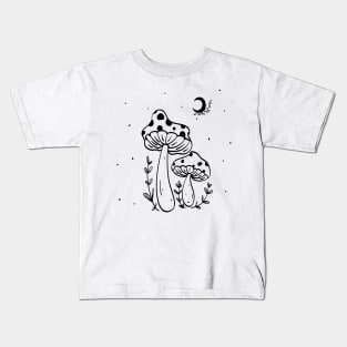 Mushroom Phase Night Art Kids T-Shirt